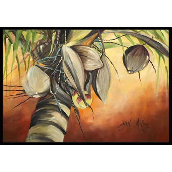 Carolines Treasures Coconut Tree Indoor and Outdoor Mat- 18 x 27 in. JMK1128MAT - main